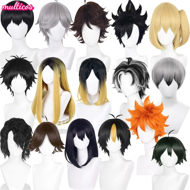 Peruca Cosplay Haikyuu!! – Diversos Personagens | Tamanho Único com Rede