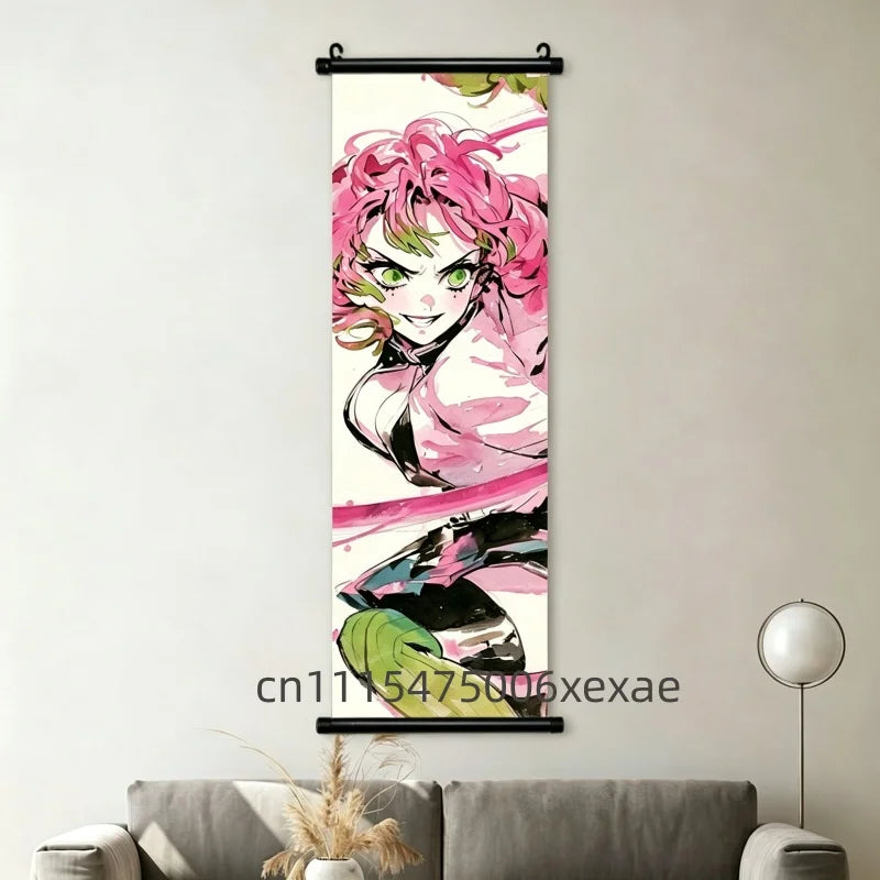 Demon Slayer – Pôster Canvas Scroll para Parede | Inosuke, Zenitsu, Nezuko e mais