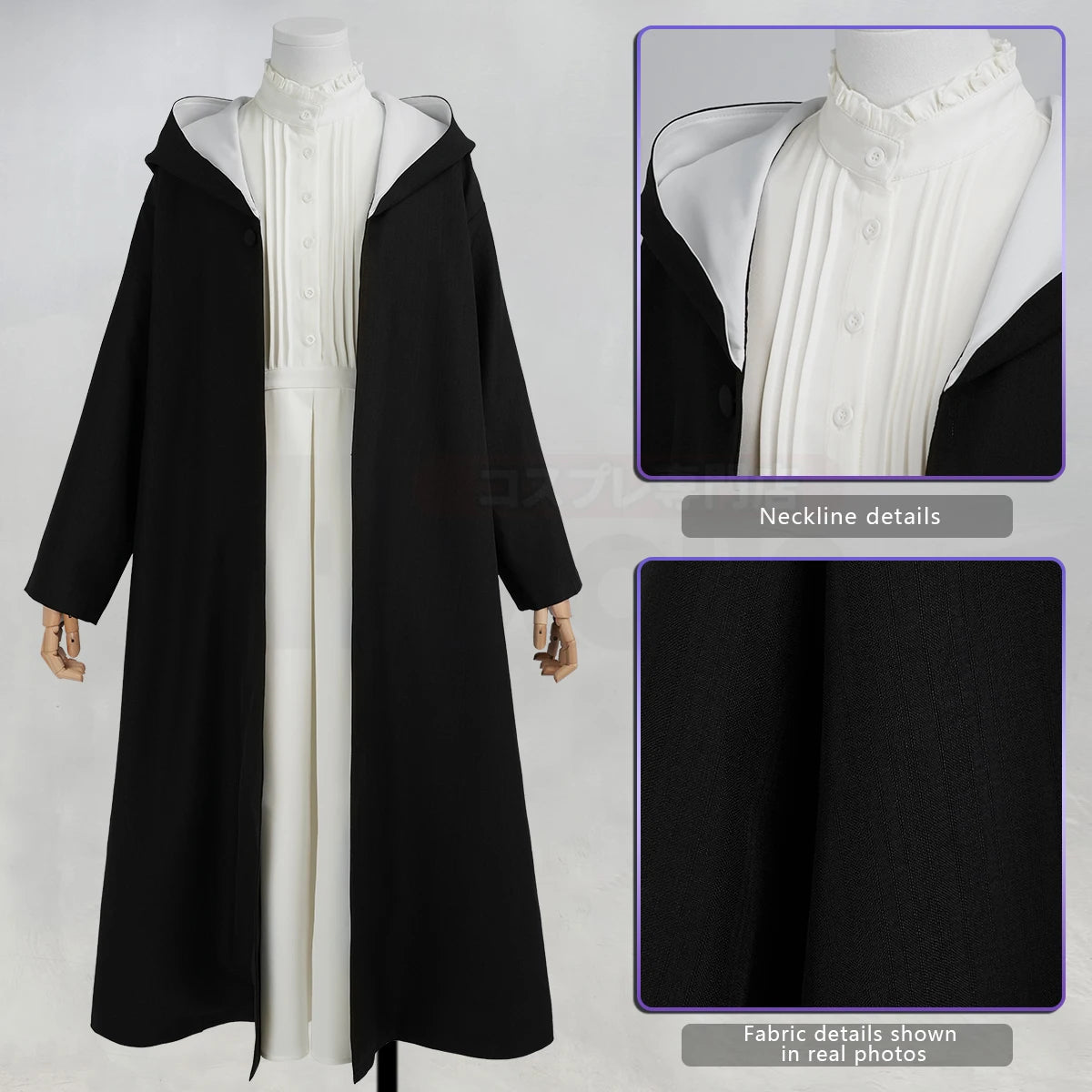 Fantasia Fern Cosplay – Frieren: Além da Jornada | Vestido, Capa e Peruca