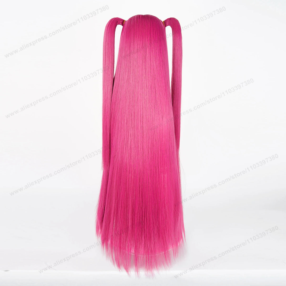 Peruca Cosplay Sintética Mira – 90cm Longa Vermelha Rosa | Resistente ao Calor