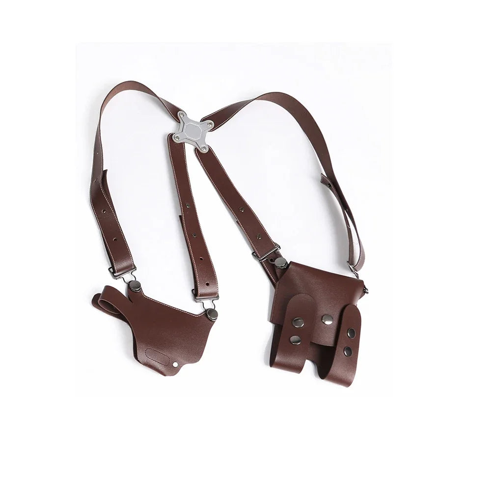 Acessórios Leon Kennedy Cosplay – Resident Evil | Colete Tático, Cinto e Coldres