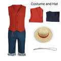 Fantasia Monkey D. Luffy – One Piece | Chapéu de Palha + Kit Completo Adulto