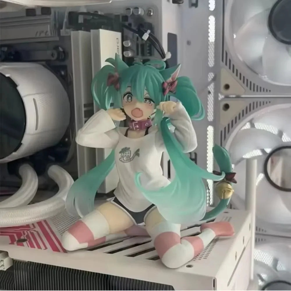Boneco Colecionável Hatsune Miku Neko Ver. 11cm – PVC Kawaii para Mesa
