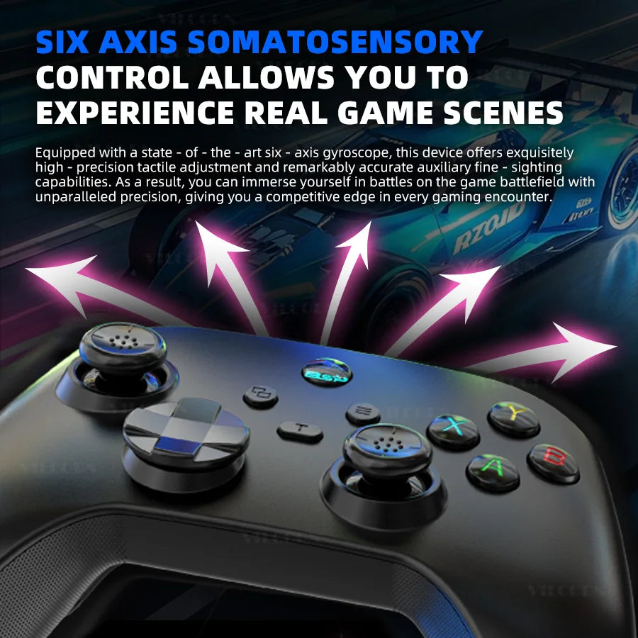 Controle Gamer VILCORN G6 Sem Fio Bluetooth – Joystick Hall Effect | iOS, Android, PC e Switch