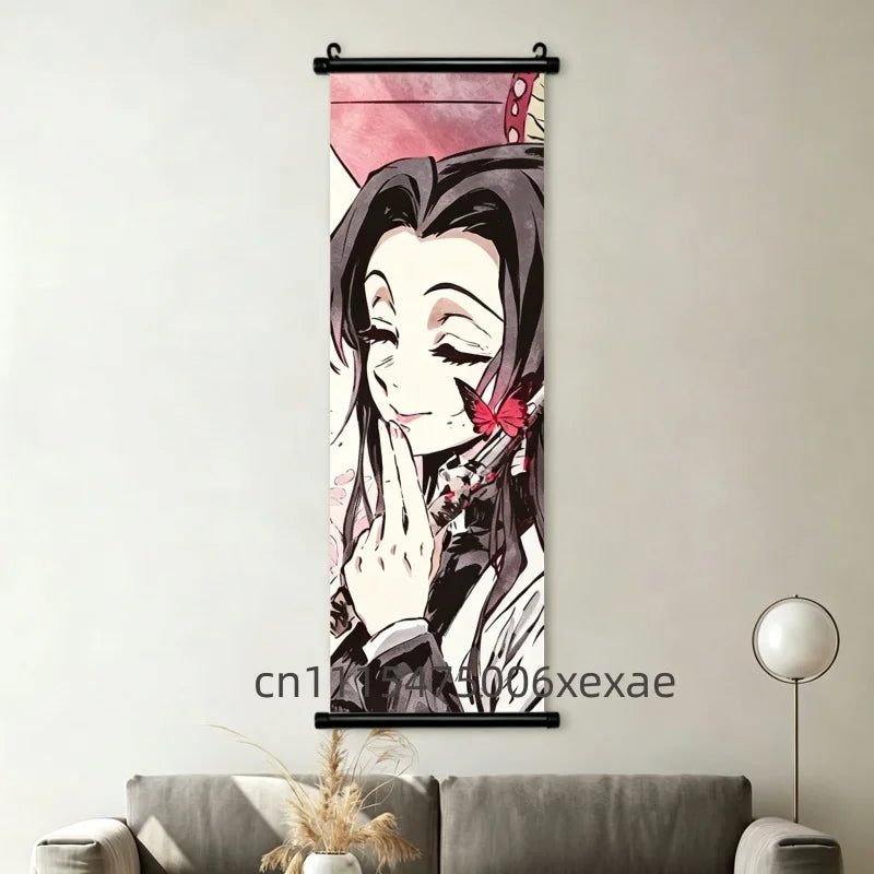 Demon Slayer – Pôster Canvas Scroll para Parede | Inosuke, Zenitsu, Nezuko e mais