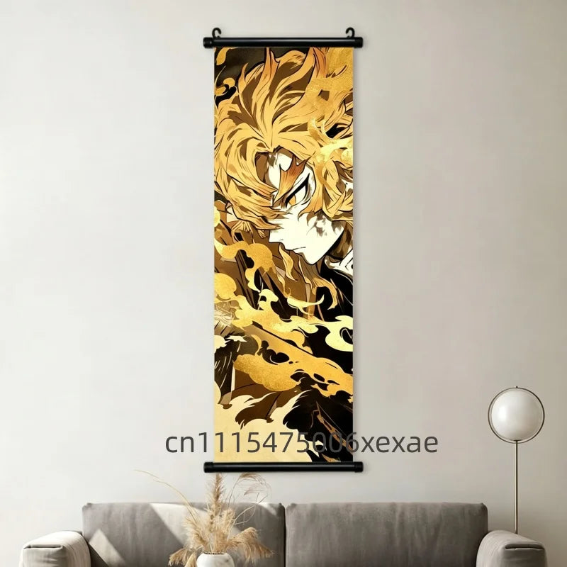 Demon Slayer – Pôster Canvas Scroll para Parede | Inosuke, Zenitsu, Nezuko e mais