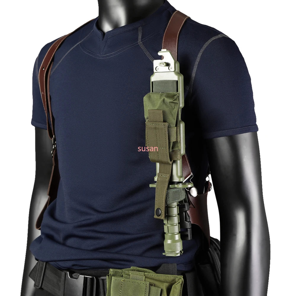 Acessórios Leon Kennedy Cosplay – Resident Evil | Colete Tático, Cinto e Coldres
