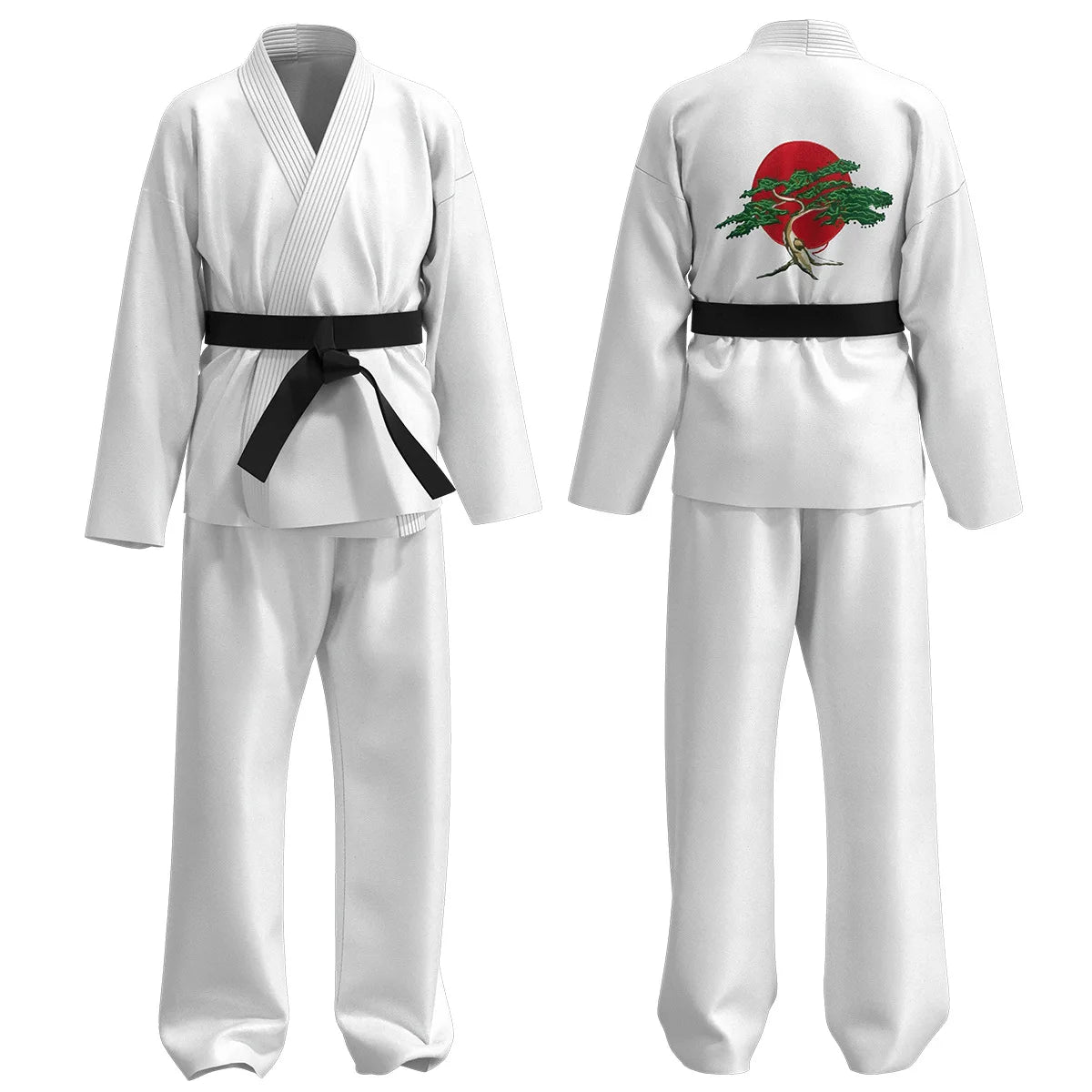 Fantasia Cobra Kai Cosplay – Karatê | Kimono Preto ou Branco para Crianças e Adultos