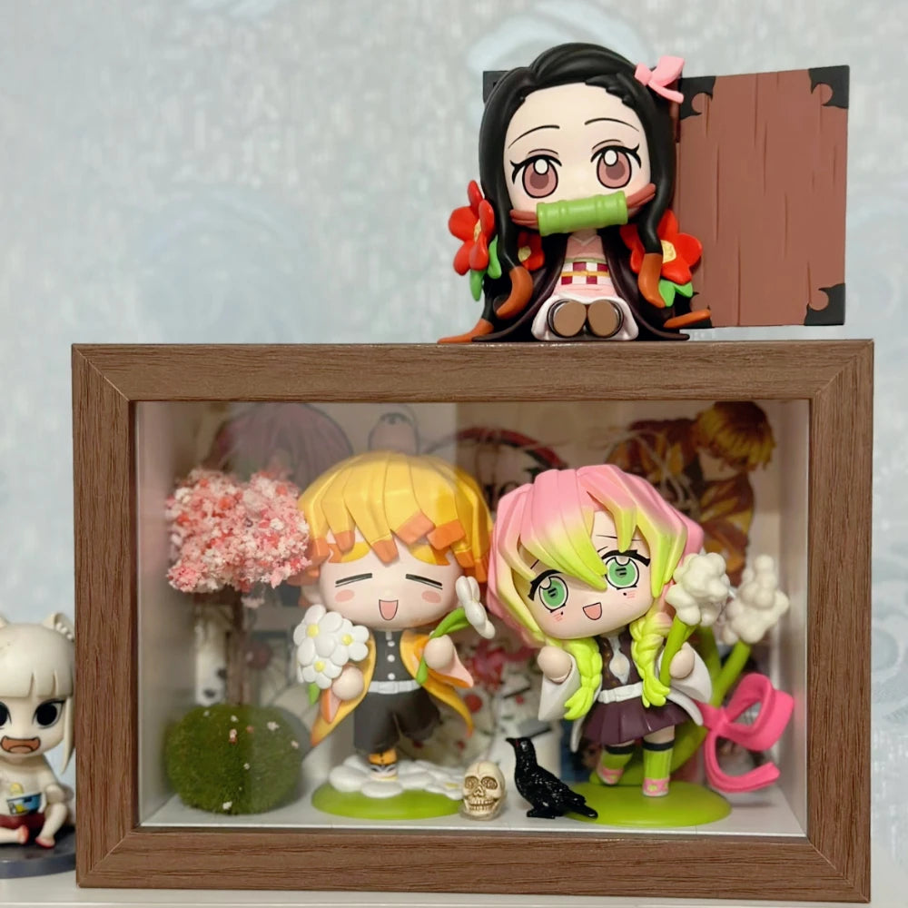 Kit 12 Bonecos Colecionáveis Demon Slayer Versão Q – PVC 6–9cm | Coleção Completa