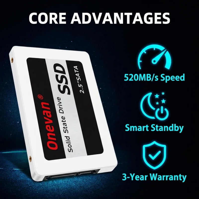 SSD e HD Interno 2.5" SATA para Notebook – 120GB 240GB 512GB 1TB 2TB