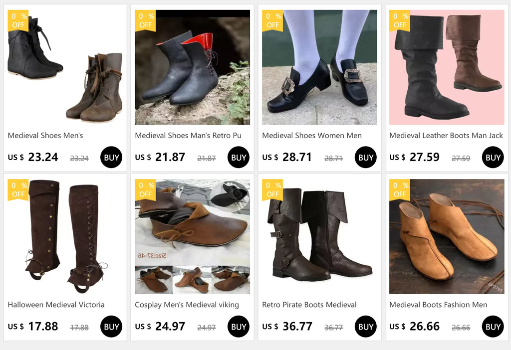 Bota Medieval Pirata Cosplay – Steampunk Viking | Halloween e Carnaval para Homens e Mulheres