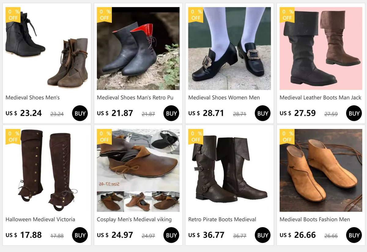 Bota Medieval Pirata Cosplay – Steampunk Viking | Halloween e Carnaval para Homens e Mulheres