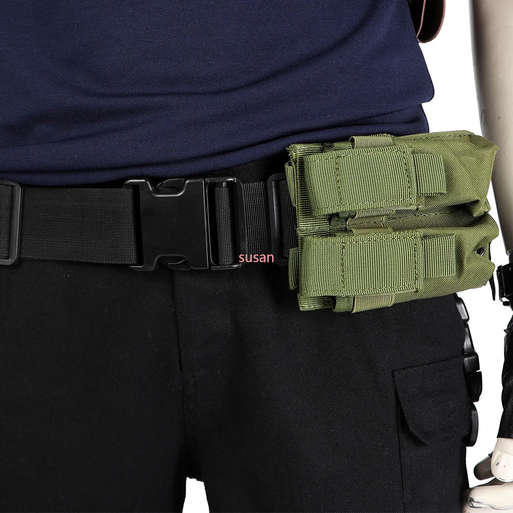 Acessórios Leon Kennedy Cosplay – Resident Evil | Colete Tático, Cinto e Coldres