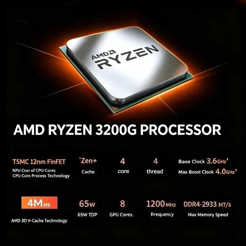 Processador AMD Ryzen 3 3200G – Vídeo Integrado Radeon Vega 8 | 4 Núcleos, Socket AM4, Desktop