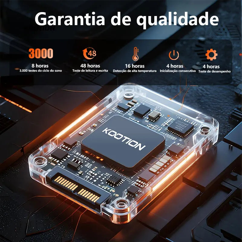 SSD KOOTION SATA 2.5" para PC, Notebook e PS4 – 128GB 240GB 480GB 512GB 1TB