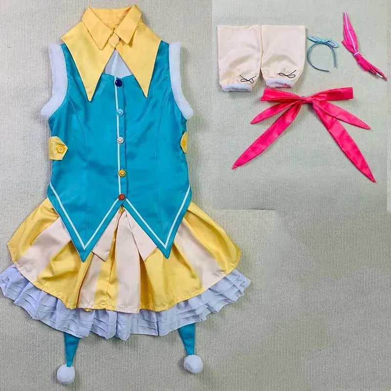 Fantasia Kusanagi Nene Cosplay – Project Sekai | Vestido Idol com Peruca 90cm