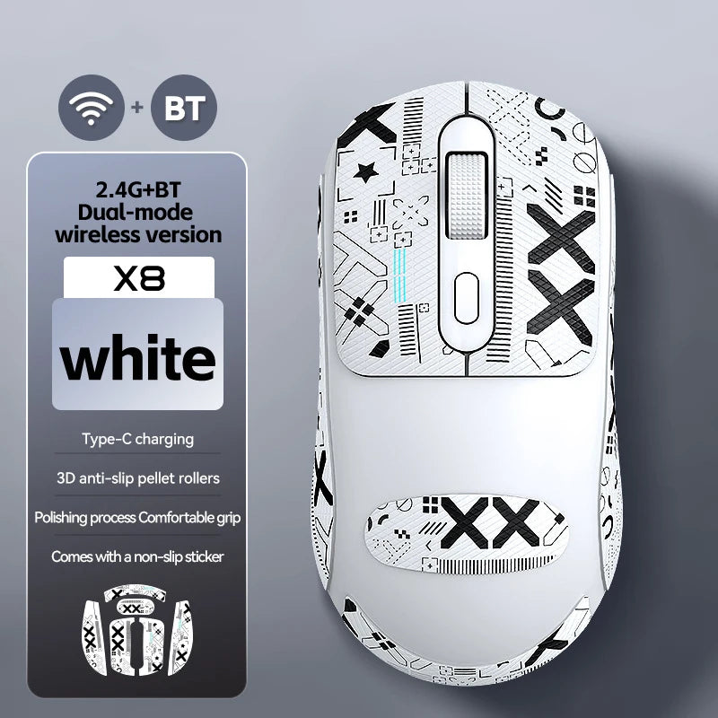 Mouse Gamer Sem Fio Warvank X8 – Bateria 500mAh, Recarga TYPE-C | Notebook e Desktop