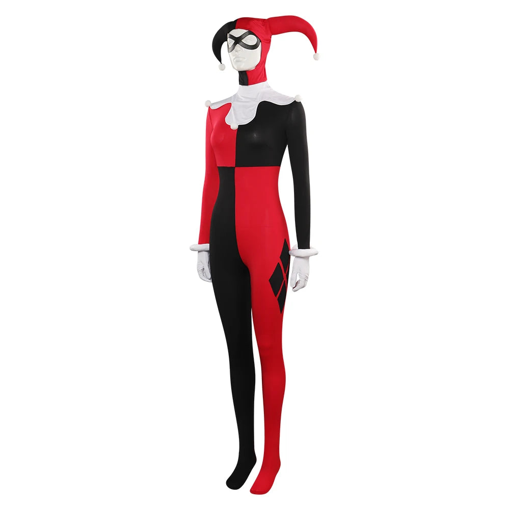 Fantasia Harley Quinn Cosplay – Macacão, Máscara e Acessórios | Halloween e Carnaval