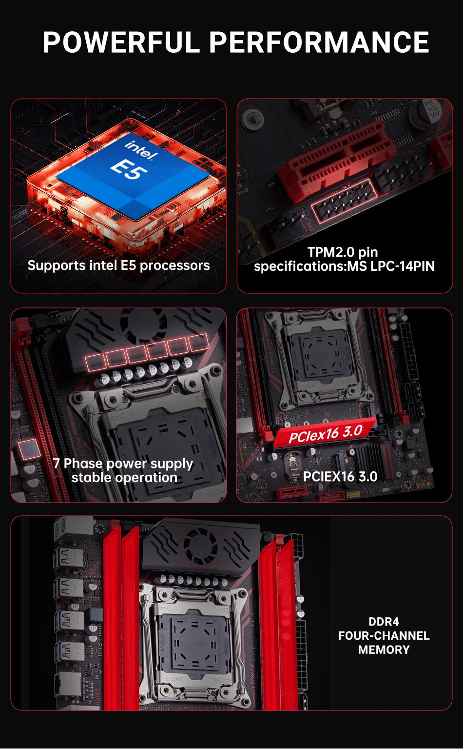 Kit Placa-Mãe QIYIDA X99 H9S com Xeon E5 2630 V4, DDR4 16GB, NVME M.2 e TPM 2.0