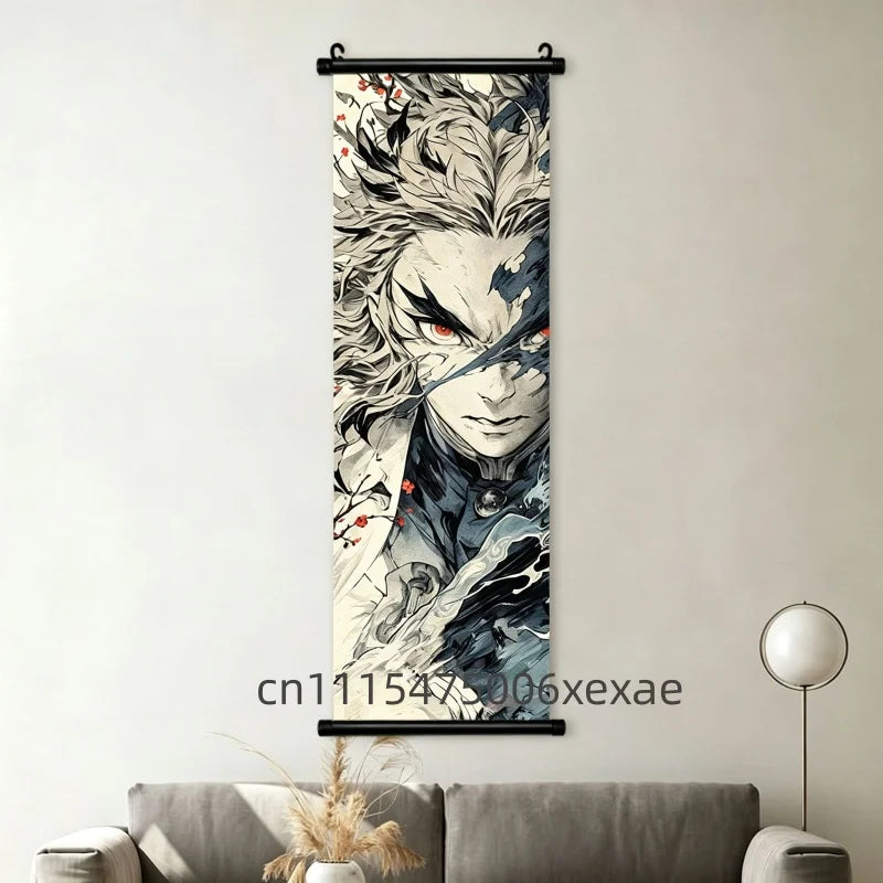 Demon Slayer – Pôster Canvas Scroll para Parede | Inosuke, Zenitsu, Nezuko e mais
