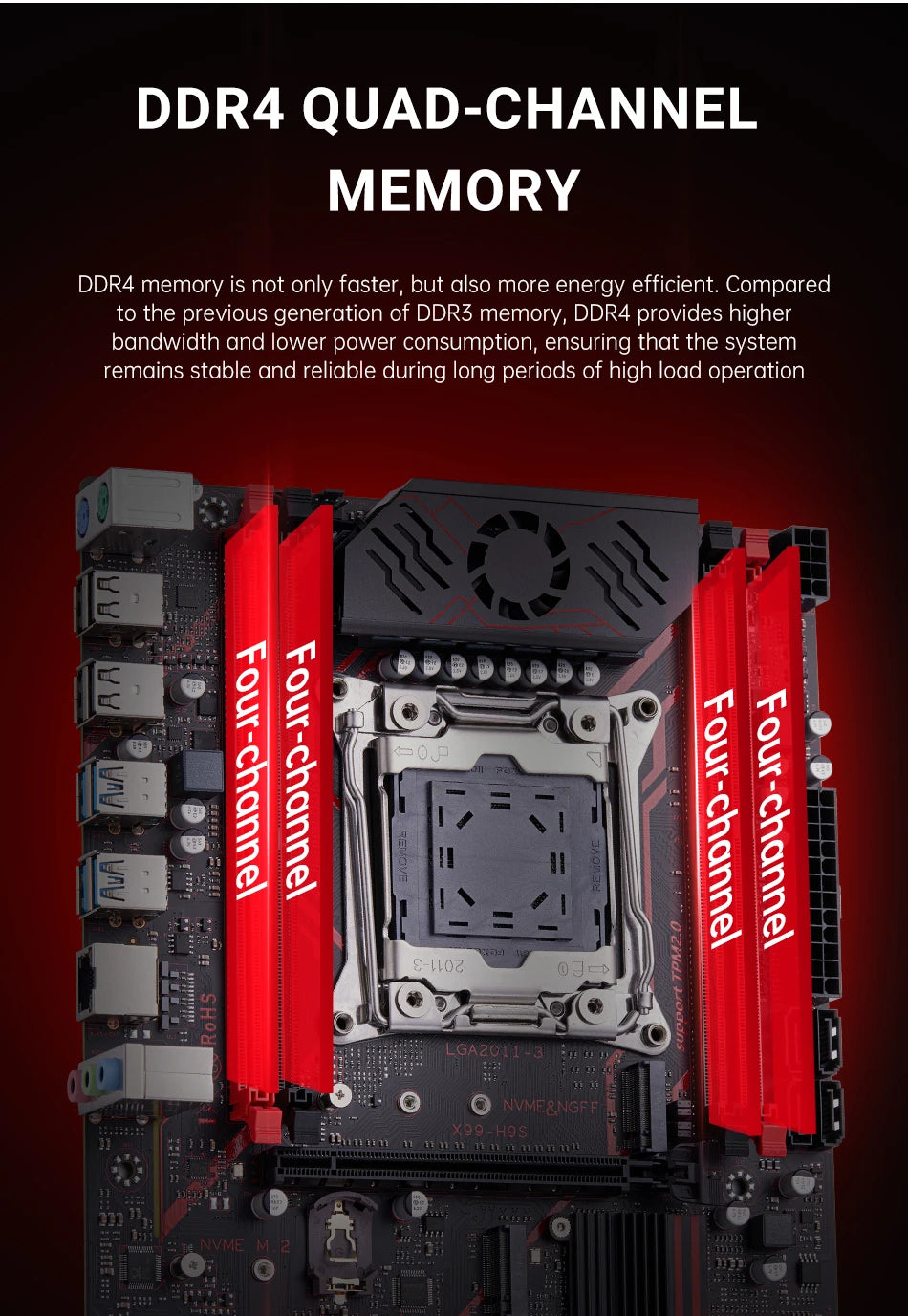 Kit Placa-Mãe QIYIDA X99 H9S com Xeon E5 2630 V4, DDR4 16GB, NVME M.2 e TPM 2.0