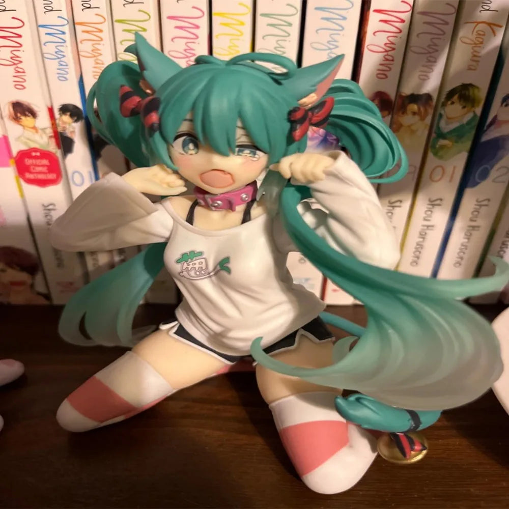 Boneco Colecionável Hatsune Miku Neko Ver. 11cm – PVC Kawaii para Mesa