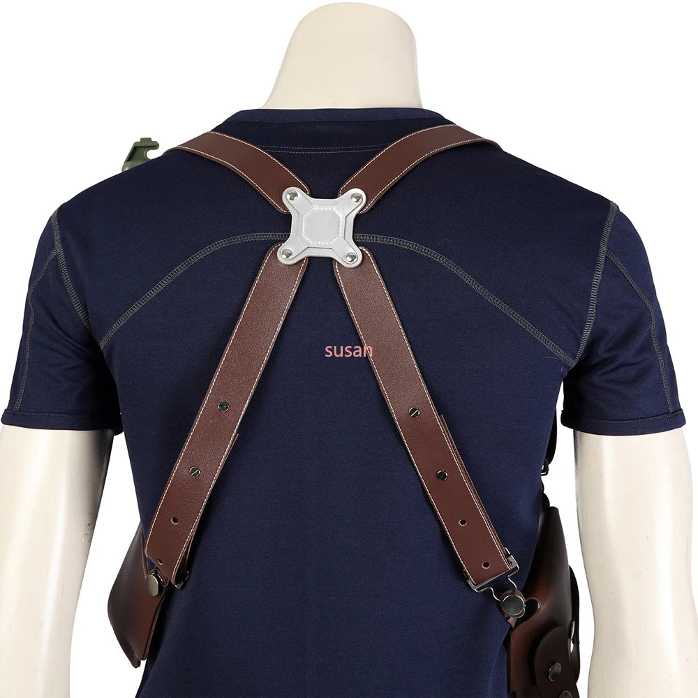 Acessórios Leon Kennedy Cosplay – Resident Evil | Colete Tático, Cinto e Coldres