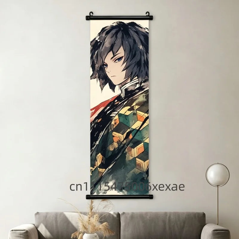 Demon Slayer – Pôster Canvas Scroll para Parede | Inosuke, Zenitsu, Nezuko e mais
