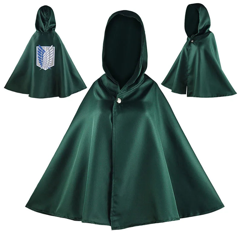 Fantasia Attack on Titan – Levi, Mikasa, Eren ou Hange | Kit Completo com Peruca