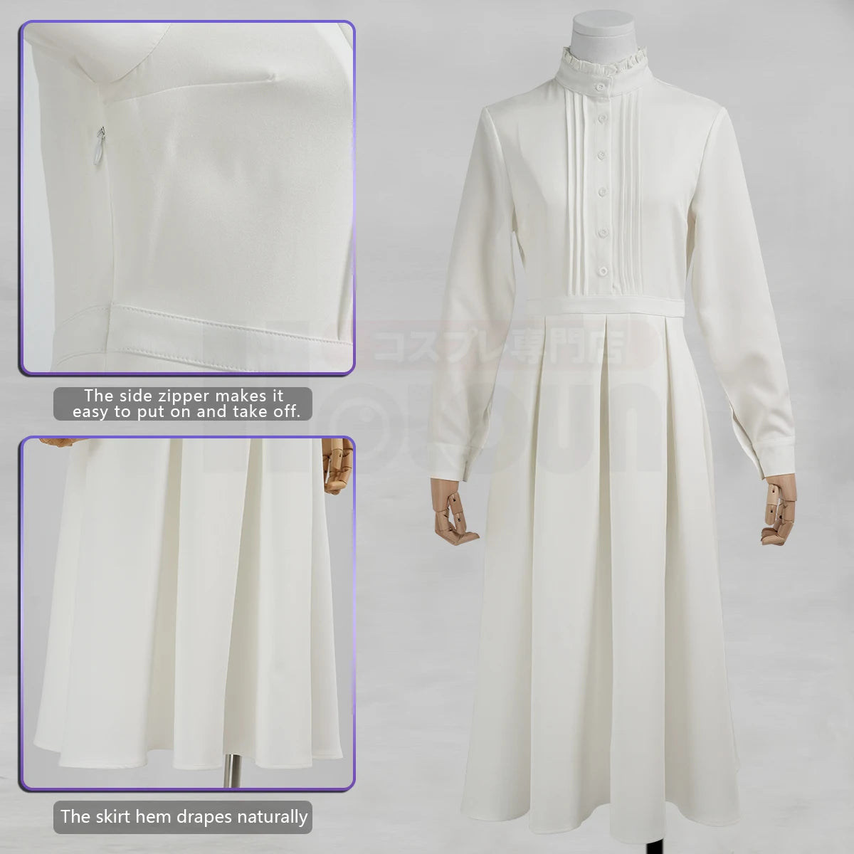 Fantasia Fern Cosplay – Frieren: Além da Jornada | Vestido, Capa e Peruca