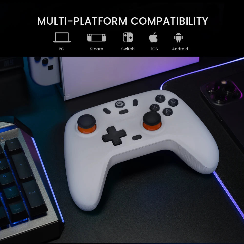Controle Gamer GameSir Nova Lite Sem Fio – Bluetooth, Hall Effect | Switch, Android, iOS, PC e Steam