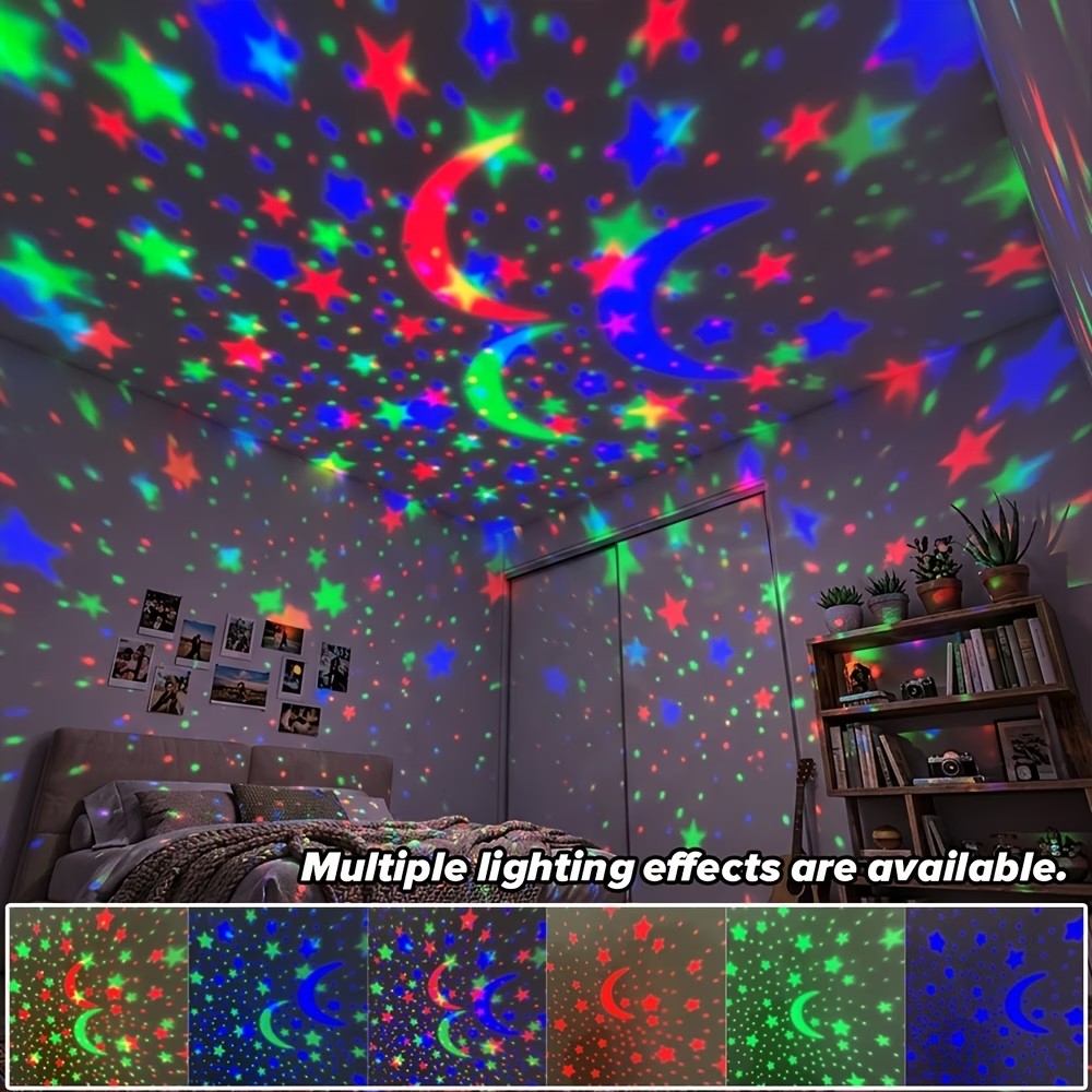 Led céu estrelado luzes da noite usb lâmpada do projetor bola mágica lua estrela